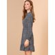 thumbnail image 4 of Vestido floral Allegra K Elegante y Fluido Negro L, 4 of 6