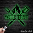 thumbnail image 2 of Handmadetneonsign Barbecue Metal Wall Art Light, Barbecue Metal Sign Wall Decor, Food Restaurant Party Metal Decor, 2 of 5