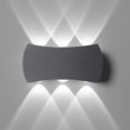 thumbnail image 1 of 6W Indoor LED Wall Light, 1200LM Waterproof IP65 Outdoor Wall Light, Modern Aluminum Wall Lamp 6500K Cool White 【Black】, 1 of 5