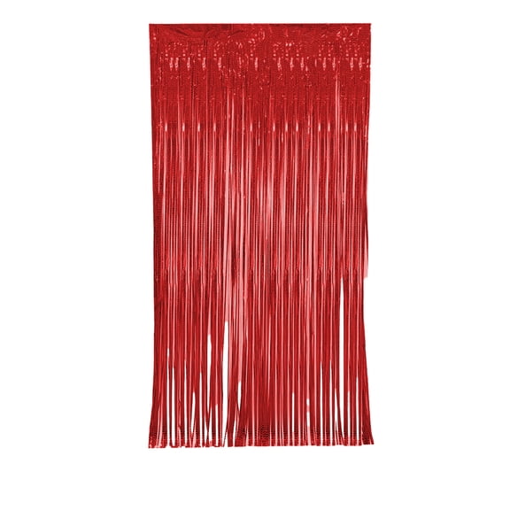 geerera Metallic Tinsel Foil Fringe Curtains Party Streamers Birthday Decorations Foil Fringe Photo Backdrop Party Supplies Fiesta Grad Theme Decorations,39"x79"