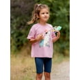thumbnail image 5 of Short Sleeve T-Shirt With (Animal Friends) Embellished & Glitter Graphic - Pink, 5 of 11