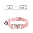 thumbnail image 1 of TIMIFIS Cat Collars Cute Crystal Elastic Dog Collar Velvet Bell Heart Shape Pet Necklacce Cat Collar PersonalizedFall, 1 of 1