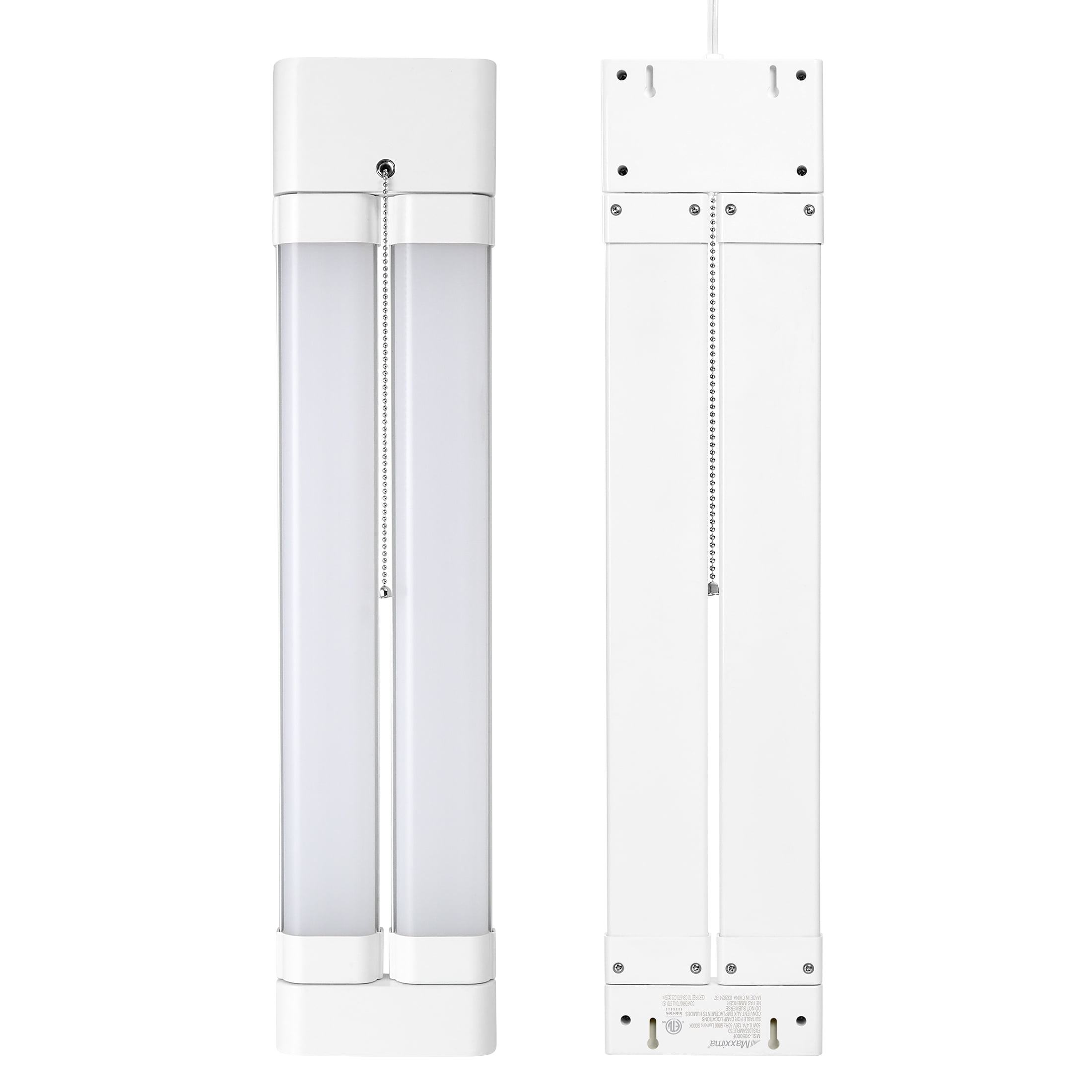 Maxxima 2 ft. Utility LED Adjustable Shop Light Fixture, Linkable, Frosted Lens 5000K Daylight 5000 Lumens