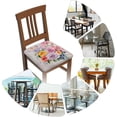 thumbnail image 3 of Set of 6 Removable Chair Seat Covers for Dining Room, Love Mother''s Day Stretchable Wedding Party Chair Slipcovers Cushion Protector Colorful Floral Furniture Decor, 16.9x16.9 Inches, 3 of 6