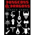 thumbnail image 2 of Junior's Dungeons & Dragons Select Class 8-bit Pixel Symbols Graphic Tee Black 2X Large, 2 of 3