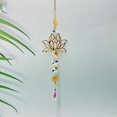 thumbnail image 1 of Gorgeous Golden Lotus Pendant Crystal Suncatcher - Perfect for Window, Wall, Wedding, and Bedroom Decorations!, 1 of 4
