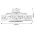 thumbnail image 2 of Acrylic LED Ceiling Fan Light Enclosed Chandelier Dimmable Modern Fxiture Remote 50cm, 2 of 20