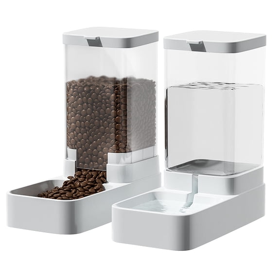 Arsvita 3.3L Automatic Cat Feeder & Water Dispenser Set, Gravity Pet Food Bowl for Small Medium Dogs, Puppies and Kittens