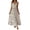 Tan, variant on Women's Tie Back Tiered Midi Cami Dress with Bow Back Design and Cutout Details Summer Wear 95% polyester 5% elastane