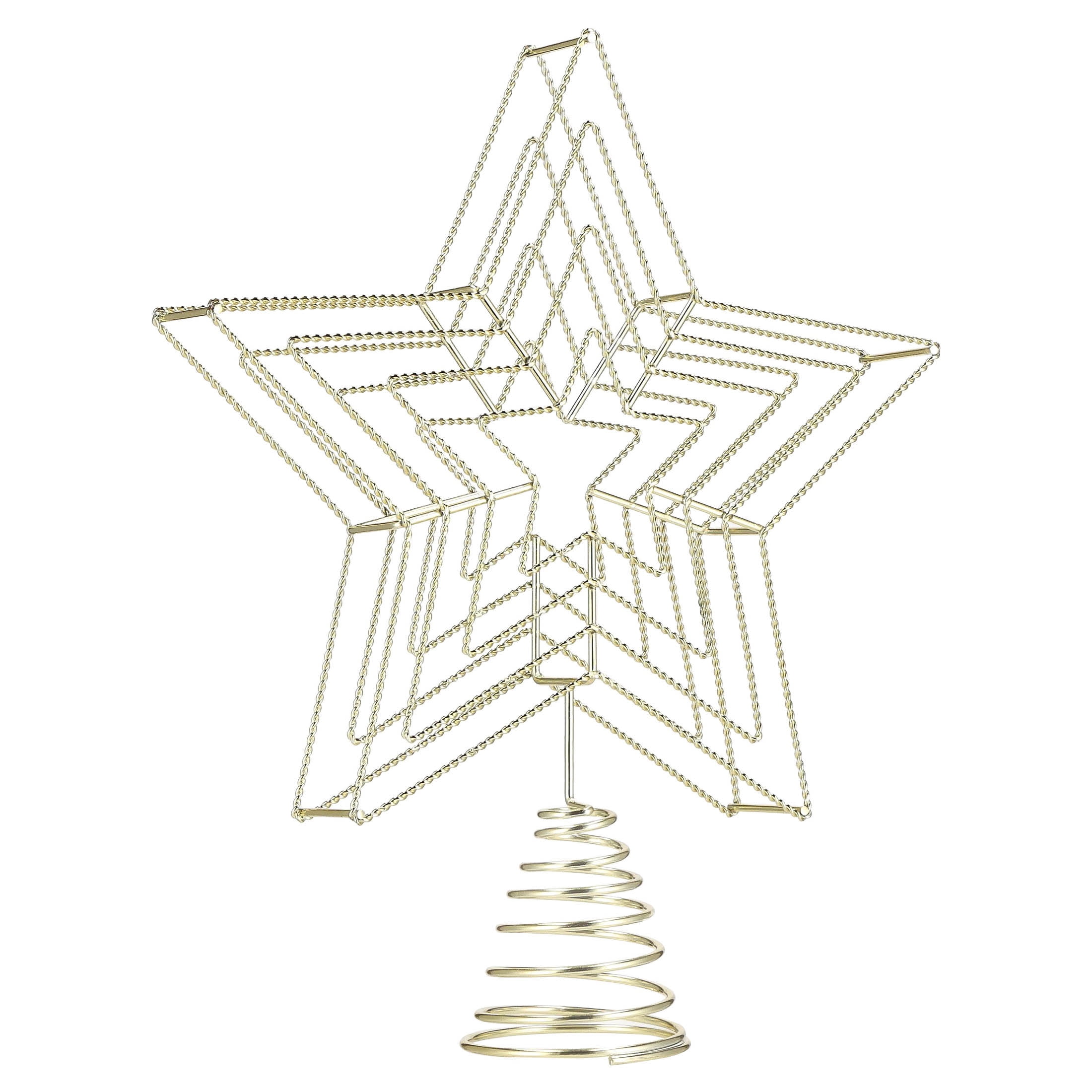 Metal Star Christmas Tree Topper, Gold, 12", by Holiday Time