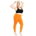 thumbnail image 2 of Stretch Is Comfort Women's Polyester Plus Size Leggings Orange X-Large, 2 of 6