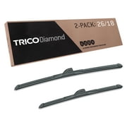 TRICO Diamond 2 Pack, 26" and 18" High Performance Replacement Windshield Wiper Blades (25-2618)