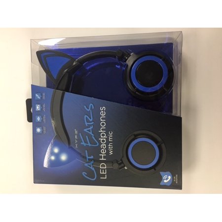 Hype Led Cat Ears Headphones Blue Walmart Com Walmart Com