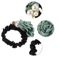 thumbnail image 5 of Ofertas Únicas 1 Pc Clásico Gracia Perlas Lazos para el Cabello Lazos para Mujeres Niñas 2.36" Diámetro Verde, 5 of 5
