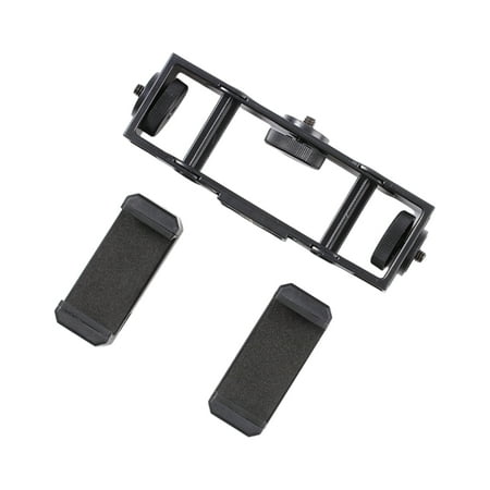 AOOOWER Three Position Smartphone Mount Double Clip Tripod Accessories Movable Clip For Living Stream Video Recording