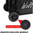 thumbnail image 2 of WOLT Bowling Ball Bags 3ball Double Roller Bag with Wheels Separate Shoe Compartment and Accessory Pocket, Retractable Handle Extends to 38’’ Black, 2 of 7