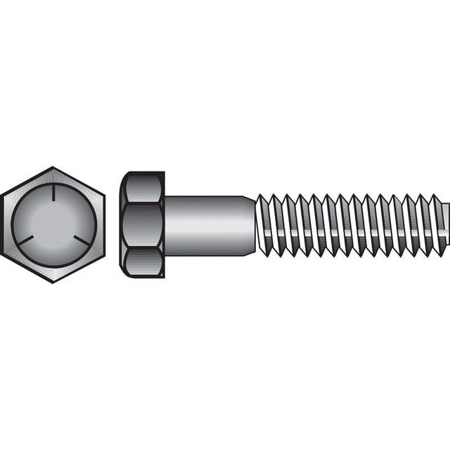 Tornillo HILLMAN de cabeza hexagonal, acero zincado tratado térmicamente, 50 unidades