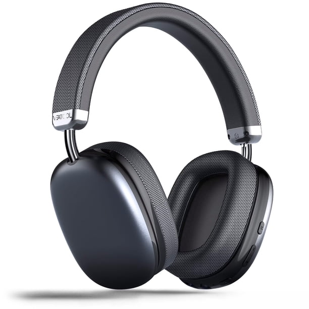 Auriculares inalámbricos. Cancelación activa del ruido, modo transparente, audio espacial, auriculares Bluetooth con cómodas almohadillas de proteína, 24 horas de autonomía para viajar/trabajar,Negro