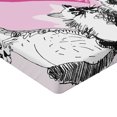 thumbnail image 2 of Ambesonne Animal Fitted Sheet, Cats Kittens, Full Size, Pale Pink Hot Pink, 2 of 3