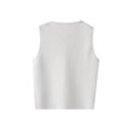 thumbnail image 5 of Chaleco elegante de cuello redondo para mujer, Top corto sin mangas con botonadura única, moda urbana, 2024, 5 of 5