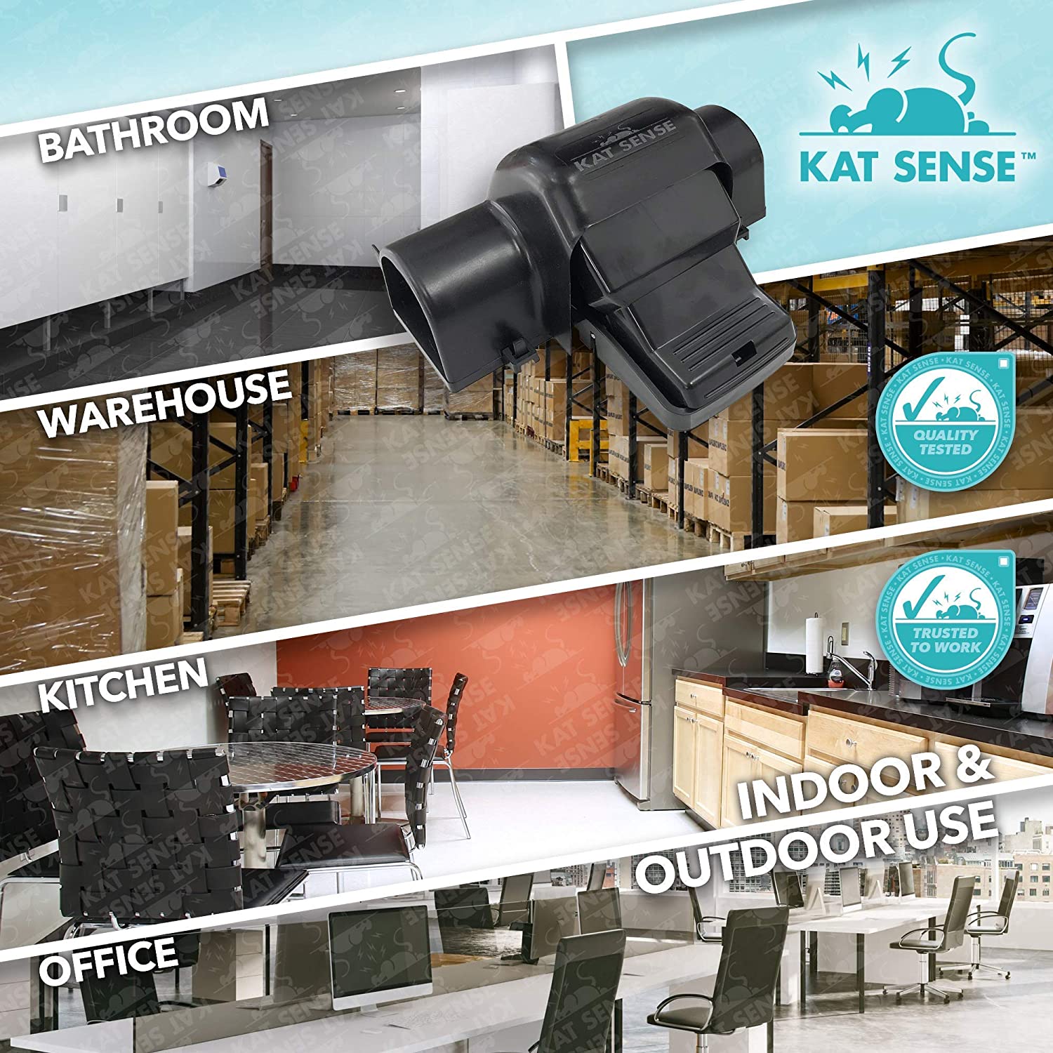Covered Rat & Chipmunk Traps, Prevents Accidental Triggering with Tunneled Design, Quick Humane Kill, Indoor 'N Outdoor Mouse Snap Traps