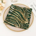 thumbnail image 5 of Balsa Circle 20x20 in Hunter Green Gold Wavy Embroidered Sequin Tulle Net Fabric Table Napkin Party Events Decorations Supplies, 5 of 8