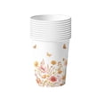 thumbnail image 2 of Fall Wildflower Print Disposable Paper Cups, Harvest Party Drinkware, Multicolor, 10PCS, 2 of 8