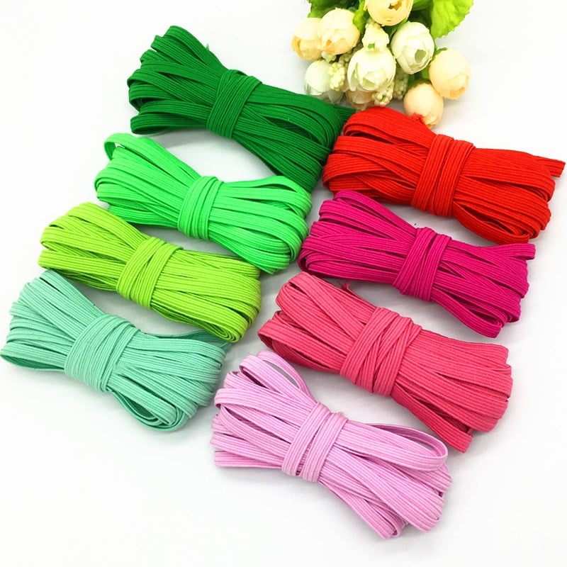33 Yards 1/4" Width Elastic Cord,Braided Elastic Band Elastic Rope