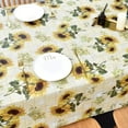 thumbnail image 4 of Sunflower Vinyl Tablecloth for Rectangle Tables, Waterproof PVC Plastic Table Cloth Covers Oblong Oval Oilcloth Wipeable Tablecloths for 7 Foot Large Picnic Table Outdoor Camping 60x84 Inch, 4 of 6