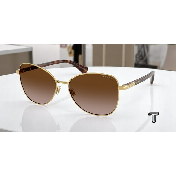 RALPH RA4147 900413 Shiny Gold Brown Gradient 58 mm Women's Sunglasses