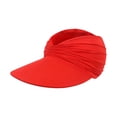 thumbnail image 3 of Womens Hollow Top Visor Wide Large Brim UV 50+ Protection for Women Lightweight Pleated Summer Beach Sports Pony Tail Sunblock Cap Hat, 3 of 6