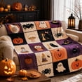 thumbnail image 4 of Throw Blanket Halloween Pattern Flannel Fleece Soft Plush Decorative Throw Blanket for Couch Bed All Ages Colorful Cozy Home Halloween Decor, 4 of 6