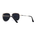thumbnail image 2 of Mens Airforce Double Metal Bridge Rimless Officer Sunglasses Gold Black, 2 of 4