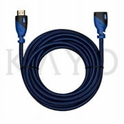 HDMI Extender-Male to Female Extension Cable-15Feet (1-Pack)KAYO High-Speed HDMI Cable(2.0b) Supports:Ethernet,Audio Return,4K,3D,HD,2160p,18gbs,(Latest Version)HDCP 2.2 Compliant with Bonus CABLE Tie