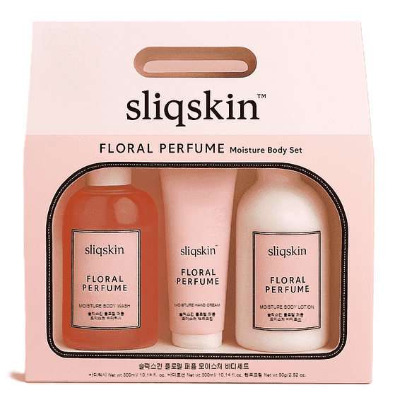 Moisture Floral Body Set, Includes Body Wash, Body Lotion, Hand Cream, Perfume, 3 Piece