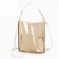 thumbnail image 4 of Trendy Semi-clear PVC Handbag Jelly Bag Shoulder Bag 2in1 Bag for Work Business, 4 of 20