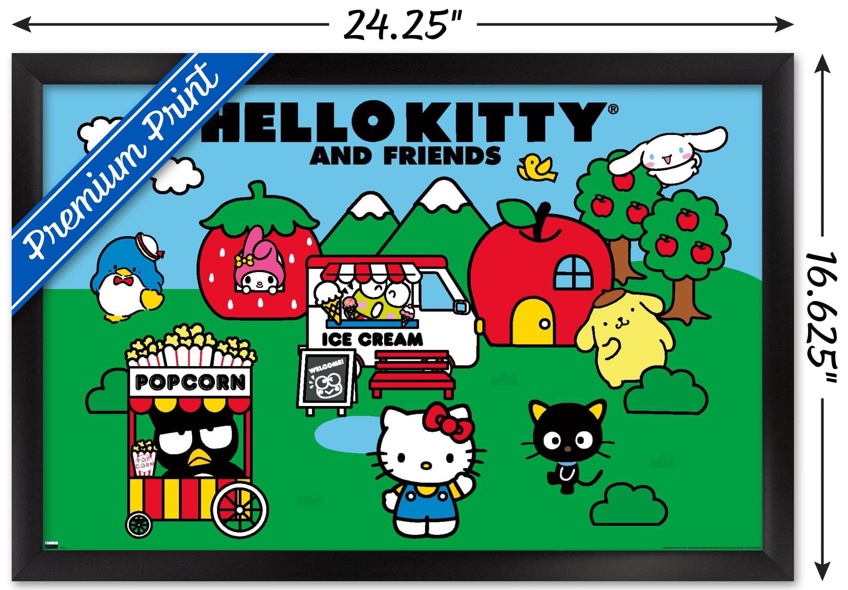 Hello Kitty and Friends - Field Wall Poster, 14.725" x 22.375" Framed