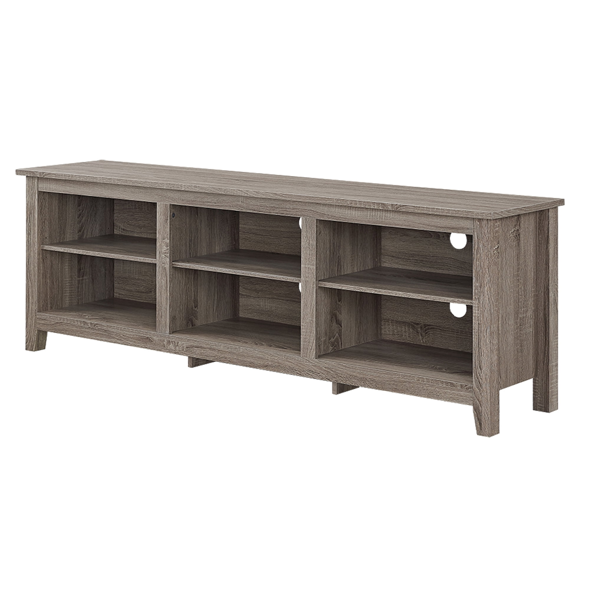 Woven Paths Open Storage TV Stand for TVs up to 80", Driftwood