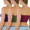 thumbnail image 5 of ToBeInStyle Women's 3-Pack Seamless Strapless Tube Top Bras, Wire-Free, No Padding, Fall Colors, One Size, 5 of 17