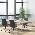 thumbnail image 2 of Vinsetto Mid Back Office Chair, Linen Swivel Computer Chair, Charcoal Grey, 2 of 10