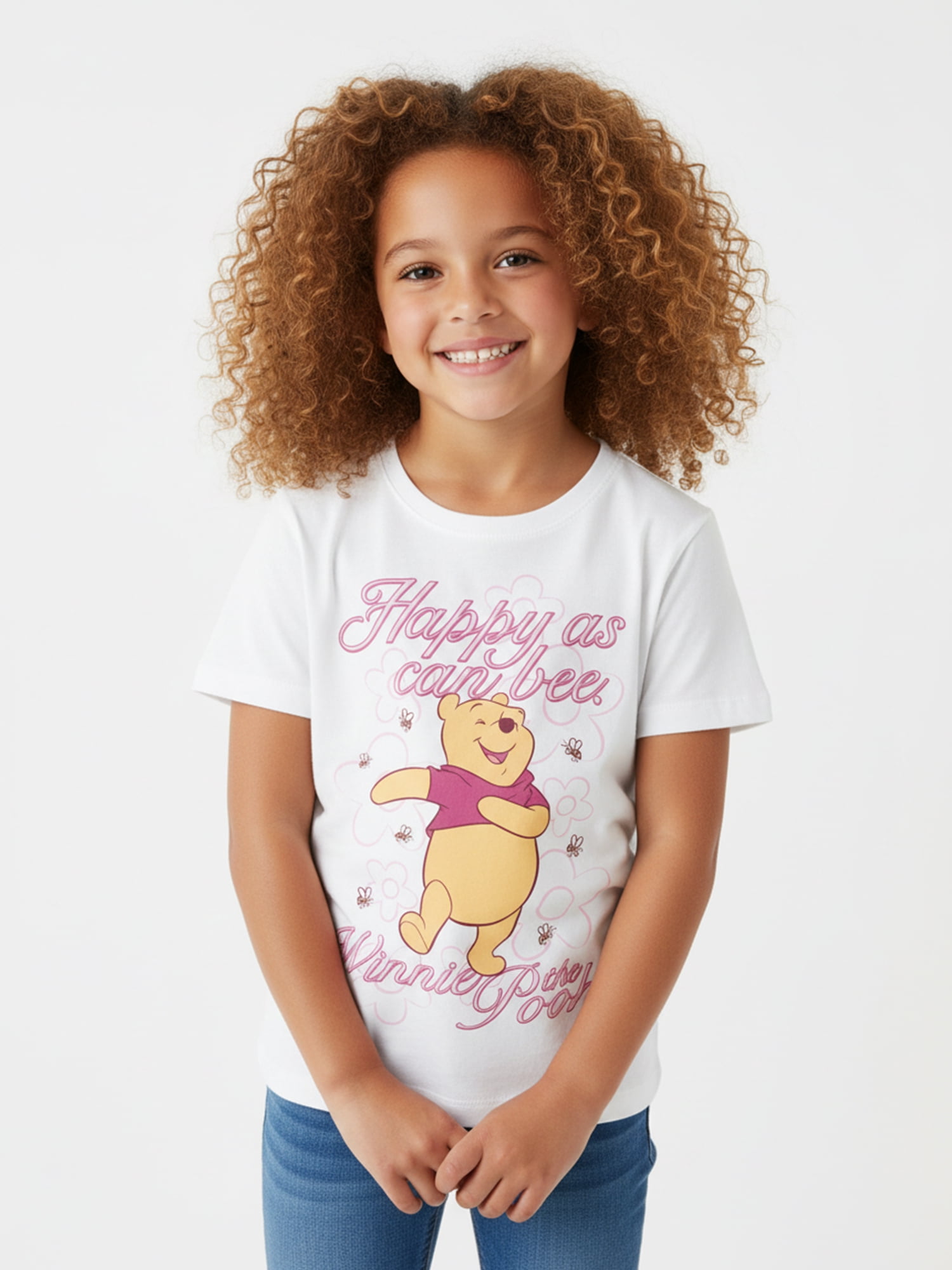 Disney Winnie the Pooh Girls Short Sleeve Graphic T-Shirt, Sizes 4-16