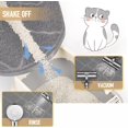 thumbnail image 4 of Alfombrilla para arena para gatos de 60x40 cm, alfombrilla para bandeja sanitaria para gatos de PVC antideslizante, 4 of 4