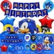 thumbnail image 4 of Nuevos suministros para fiestas de Sonic de dibujos animados, vajilla desechable para fiestas de cumpleaños de niños, platos de papel, vasos, servilletas, decoraciones para baby shower, 4 of 5