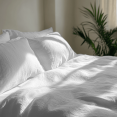 thumbnail image 3 of White Washed Linen Duvet Cover Set - Single, Twin, Twin XL, Full/Double, Queen,, 3 of 7
