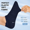 thumbnail image 3 of 6 Pairs No Show Socks for Men,Mens Low Cut Invisible Ankle Socks,Non Slip Cotton Casual Sneaker Trainer Socks with Arch Support(7-13), 3 of 7