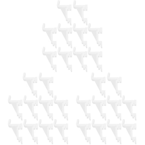 30 Pcs Refrigerators Plastic Hooks for Hanging Stand Shelf Supports Freezer Clips