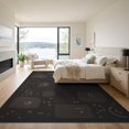 thumbnail image 3 of ODIKA 9'x12' Brown Dark Mottled Geometric Abstract Washable Area Rug Contemporary Rounded Square Motifs with Scattered for Great Room, Indoor Concept, Large Living Low Pile, Flatwoven, 3 of 7