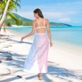 thumbnail image 7 of FORMRS Womens Beach Sarong Semi-Sheer Bikini Wrap Skirt Swimsuit Cover-ups, Light Pink Gradient, 7 of 7