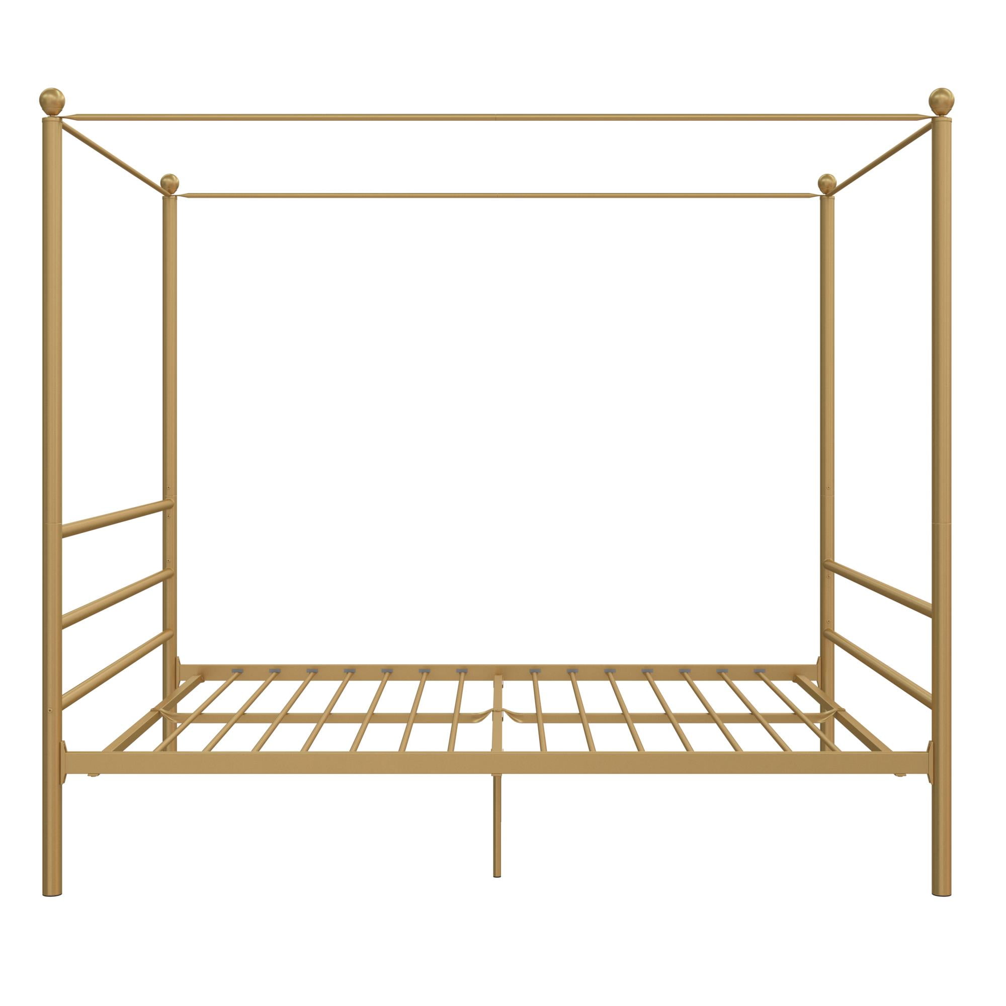 Mainstays Metal Canopy Bed, Queen, Gold atelieryuwa.ciao.jp