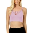 thumbnail image 5 of KOGMO Women's Front V-Lattice Bralette with Adjustable Straps and Removable Bra Pads, 5 of 6